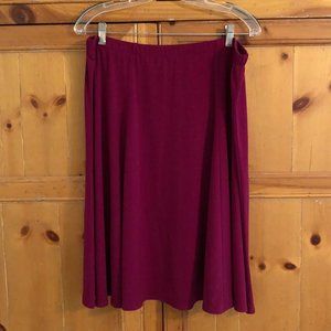 szL Susan Graver Liquid Knit flared skirt